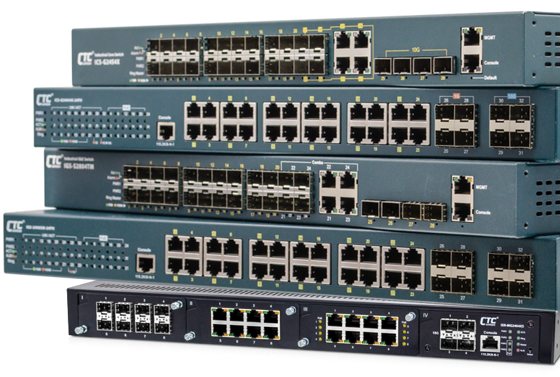 Network switches, media converters and optical modules