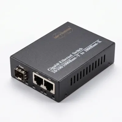 CS-G01F02M — Convertidor de medios Gigabit Ethernet 1×1000Base-X SFP + 2×10/100/1000Base-T RJ45